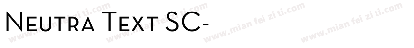 Neutra Text SC字体转换